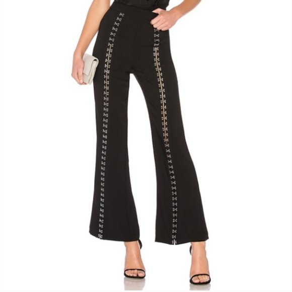 NBD Pants - SOLD REVOLVE NBD Black High All hooked up flare Pants S